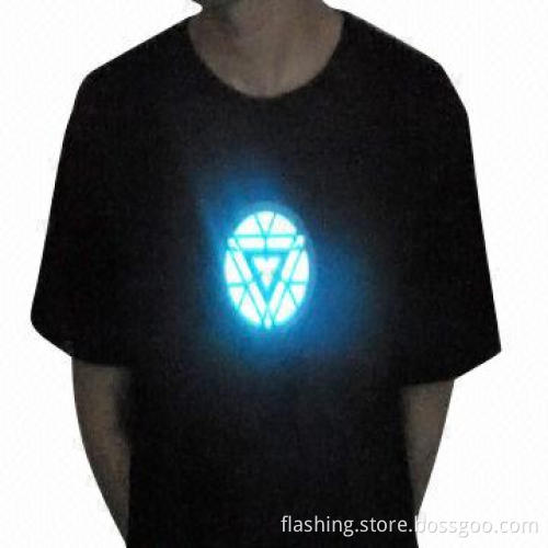 Hot-selling sound activated and music activated EL T-shirt